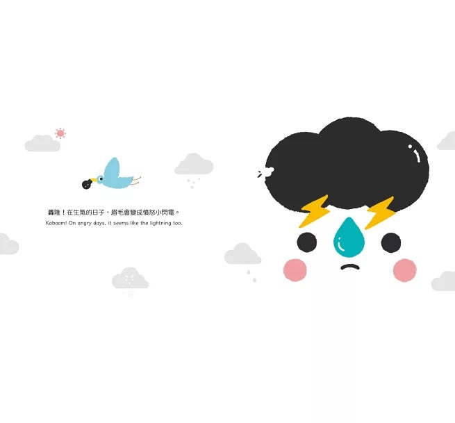【溫柔系幼兒啟蒙互動繪本】小臉蛋變變變 (附安全無毒五官配對卡+中英雙語+Qrcode)