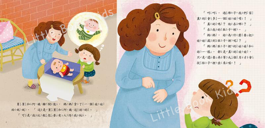 繪本翻翻書:媽媽肚子變大了- 內頁1