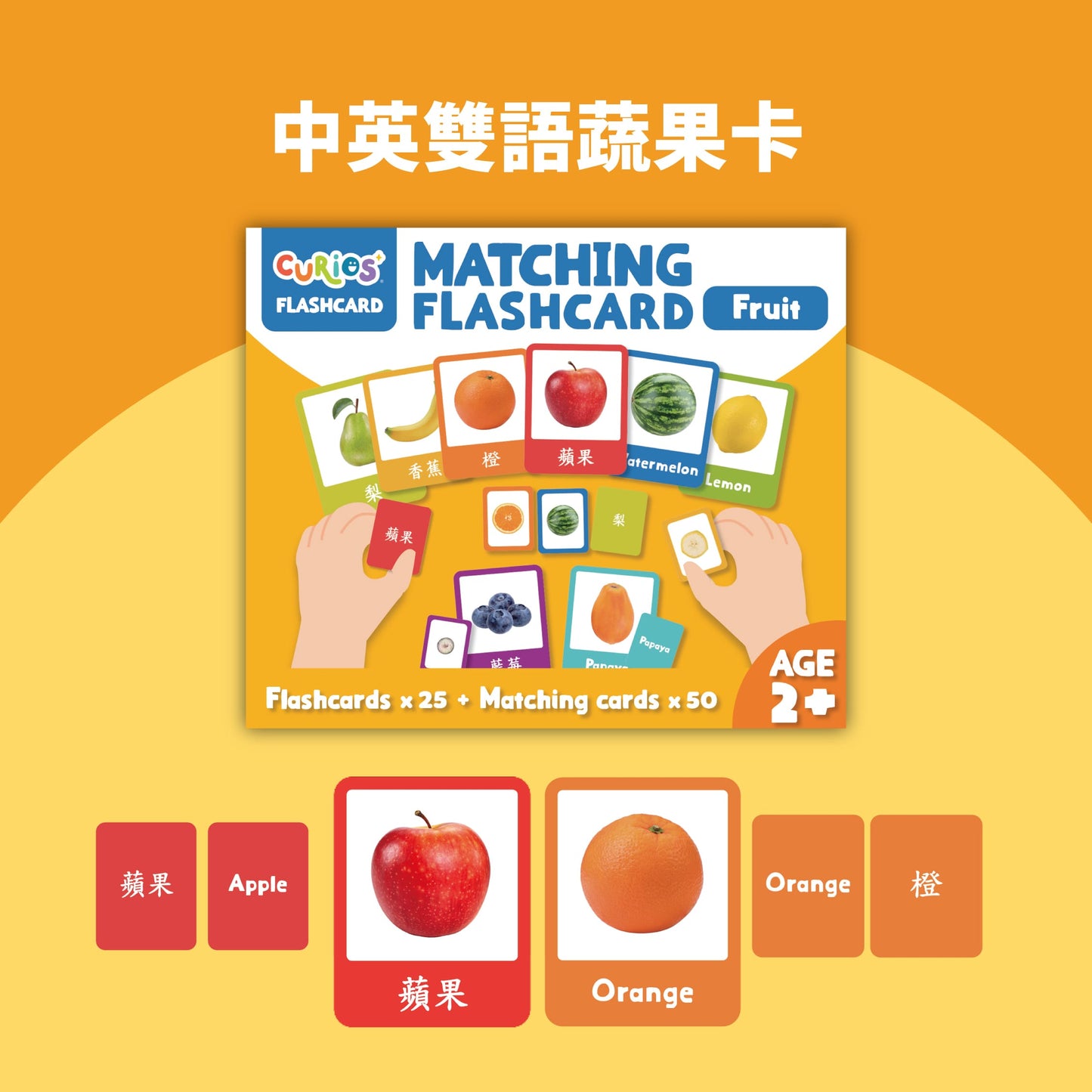 Curios - 中英文雙語水果配對卡