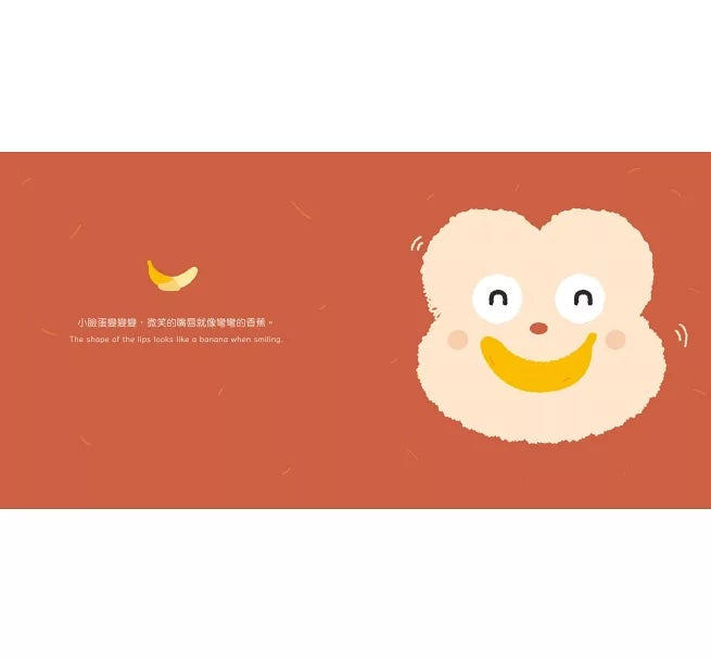 【溫柔系幼兒啟蒙互動繪本】小臉蛋變變變 (附安全無毒五官配對卡＋中英雙語＋Qrcode)