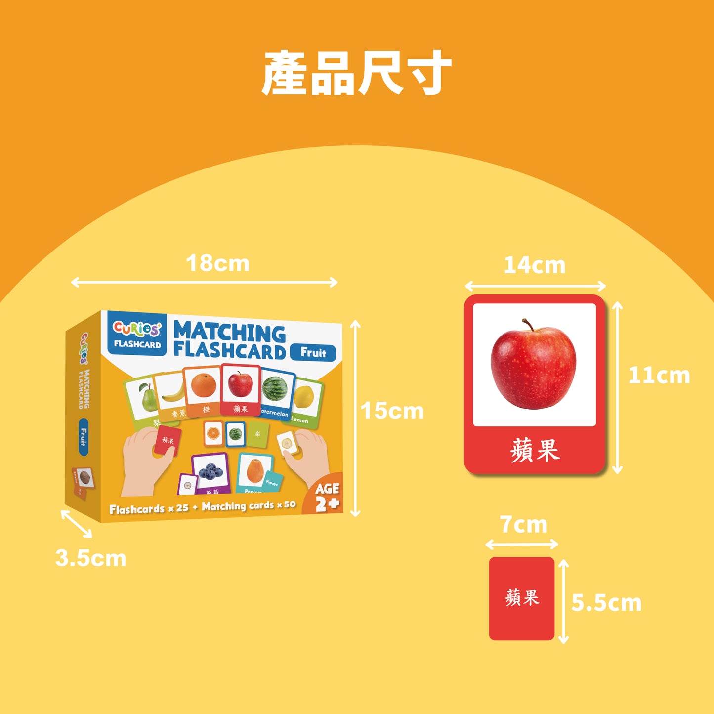 Curios - 中英文雙語水果配對卡